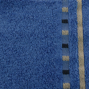 Полотенце махровое 50*90 Чекерс синий пр-ва Азербайджан, гладкокрашеные с контрастным бордюром, 100% хлопок, кольцевая пряжа. 108537 000000000001196787