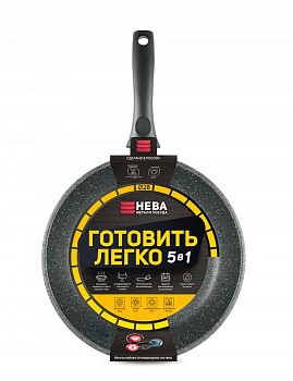 Сковорода 28см НЕВА МЕТАЛЛ ПОСУДА Готовить легко Stone Gray литой алюминий 000000000001215502