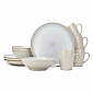 Набор столовой посуды 12 предметов белый перламутр керамика