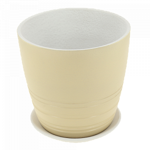Горшок для цветов декоративный ПРЕСТИЖ кремовый №2 3л керамика ГК 40 000000000001204119