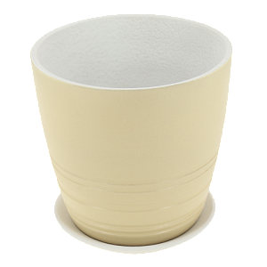 Горшок для цветов декоративный ПРЕСТИЖ кремовый №2 3л керамика ГК 40 000000000001204119