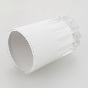 Стакан для зубных щеток DE'NASTIA граненый серый пластик 000000000001207102