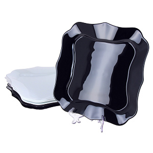 Столовый набор Authentic Black and White Luminarc, 19 предметов 000000000001061008