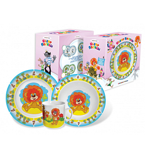 Набор посуды детский фарфор Львенок,КРС-357 000000000001193711