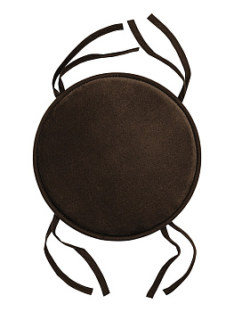 Подушка на стул 35см DE'NASTIA мемори круглая коричневый полиэстер 000000000001219888