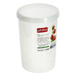 Банка для сыпучих продуктов Твист Бытпласт, 1.2л 000000000001059743