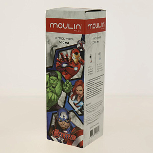 Термокружка 500мл MOULIN VILLA Captain America синий нержавеющая сталь 000000000001195831