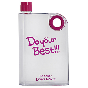 Фляжка для воды, розовая 000000000001176202