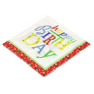 Бумажные салфетки 3-х слойные День Рождения Pap Star, 33?33 см, 20 шт. 000000000001142489