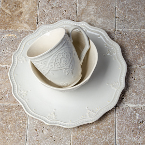 Салатник 15см рифленный кремовый глазурованная керамика 000000000001213907