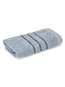 Полотенце махровое 30х60см СОФТИ бордюр 3 полоски голубой хлопок 100% 000000000001215906
