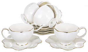 Набор кофейный 12 предметов (чашка 100мл-6шт/блюдце-6шт) BALSFORD Грация Луиза подарочная упаковка фарфор 000000000001197910