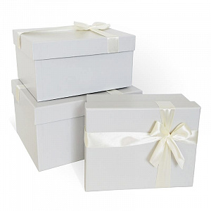 Коробка подарочная 190x150x90см ОРЕХОВЫЙ с бантом бумага матовый 000000000001214970