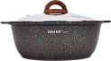 Кастрюля-жаровня 4л KUKMARA Granit Ultra Original стеклянная крышка антипригарное покрытие литой алюминий 000000000001204823