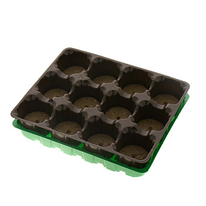 Набор для рассады СТРОЙРЕМОНТ с торфяными таблетками 12шт кассет, поддон 000000000001184039