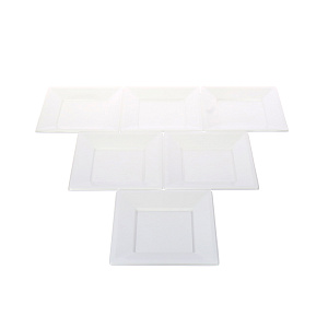 Квадратная тарелка Paclan, пластик, 180 мм, 6 шт. 000000000001003702