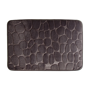 Коврик для ванной 50х80см LUCKY Камни темно-серый полиэстер 000000000001220654