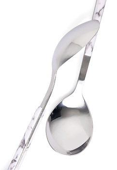 Набор столовых ложек 2шт LUCKY мраморная ручка нержавеющая сталь ABS пластик 000000000001210809