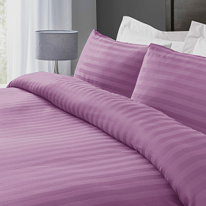 Комплект постельного белья Евро 50х70см-2шт LUCKY вино страйп-сатин хлопок 000000000001218090