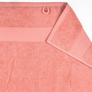 Полотенце махровое 50х90см СОФТИ бордюр magic коралловое плотность 420гр/м 100% хлопок 000000000001212232