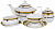 Набор чайный фарфор 16шт 6чашек250мл+6блюдец+чайник+сах-ца+подставка под чайные пакетики+блюдо для лимона подарочная упаковка АГЛАЯ 000000000001193936
