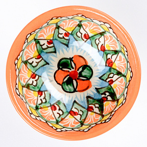 Пиала 9см RISHTON KULOLCHILIC рисунок мехроб оранжевый керамика 000000000001207892