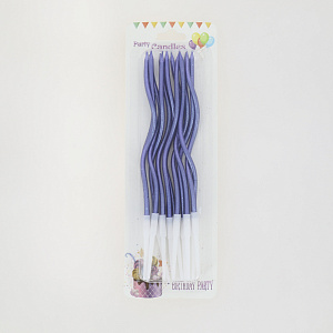 Набор Витых свечей 12шт 15см микс парафин 000000000001210177