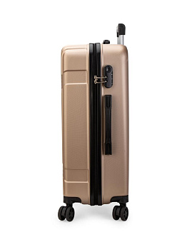 Чемодан на колесах L (48х30х75см) геометрия золото ABS 000000000001226516