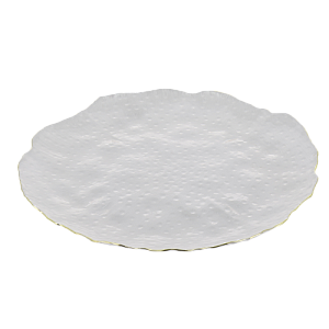 Тарелка D26,5cм 620мл LUCKY большая прозрачная с золотой каймой стекло 000000000001208553