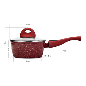 Ковш с крышкой 1,2л SERVITTA Fuerza бакелитовая съемная ручка кованный алюминий Ковш с крышкой 1,2л SERVITTA Fuerza бакелитовая съемная ручка кованный алюминий 000000000001221023