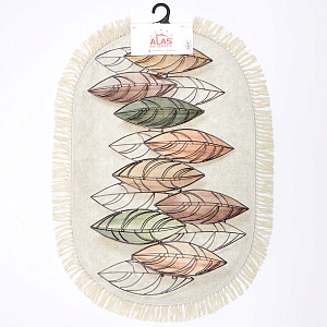 Набор ковриков 2шт (60х100см, 50х60см) ALAS EV TEKSTIL овальные полиэстер 000000000001212095