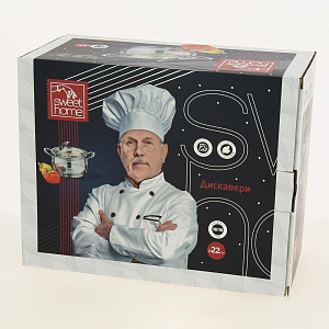 Кастрюля 4,2л SWEET HOME Дискавери стеклянная крышка ручки из нержавеющей стали нержавеющая сталь 000000000001189604