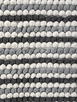 Коврик для ванной 50х80см LUCKY POP CORN противоскользящий серый хлопок/полиэстер 000000000001225646