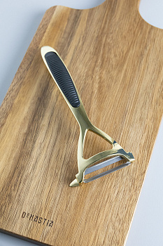 Овощечистка 16,8x6,7x1см DE'NASTIA золотой/черный цинковый сплав/ТПР 000000000001228992