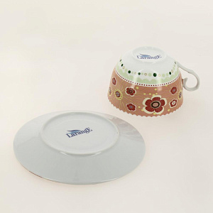 Сервиз чайный 4 предмета  (чашка 225мл-4шт/блюдце-4шт) LARANGE Фьюжн подарочная упаковка фарфор 000000000001204442