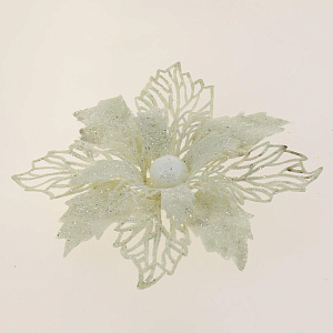 Украшение декоративное Цветок 15см белый R010504 000000000001191505