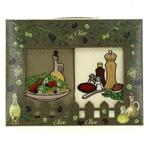 Набор полотенец 47*60/50*56, 2шт.100%хл. ваф с вышивкой ДТ, 91260 000000000001188794