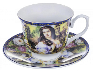 Набор чайный фарфор 12шт 6чашек 250мл+6 блюдец подарочная упаковка МАДОННА 156-01004 000000000001195492