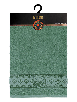 Полотенце 100х150см DE'NASTIA ТАЛИСМАН 1 зеленый хлопок-100% 000000000001215363