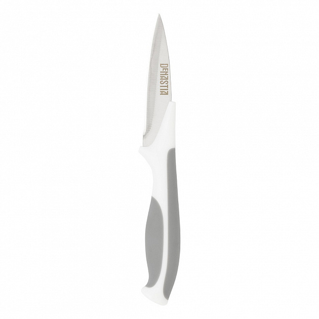 Нож для чистки овощей 8см DE'NASTIA серый нержавеющая сталь/пластик/термопластичная резина 000000000001211439