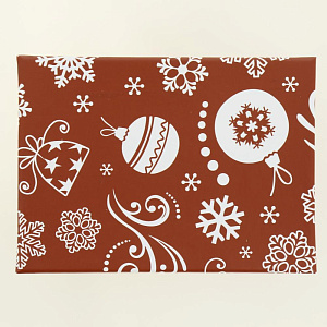 Коробка подарочная 15x11x5см РУТАУПАК Елочные игрушки прямоугольная 000000000001208358