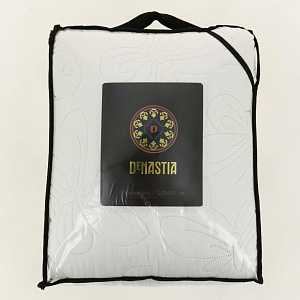 Покрывало 240х240см DENASTIA Бабочки двустороннее молочное 100% полиэстер U000284 000000000001204702