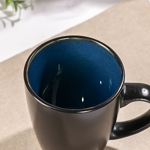 Кружка 380мл ДОЛЯНА Глянец синий керамика 000000000001211112