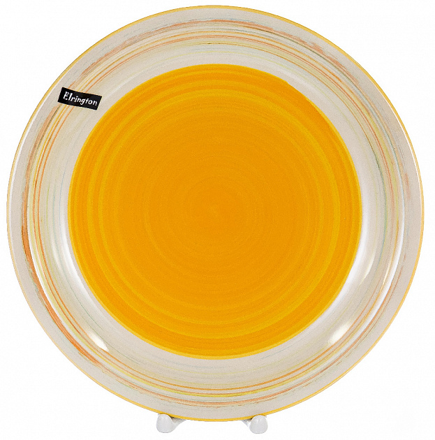 Тарелка обеденная 27см ELRINGTON АЭРОГРАФ Желтая радуга керамика 000000000001194234