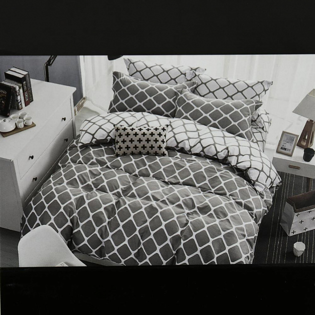 Комплект постельного белья 2-спальный 68х128 ПОСУДА ЦЕНТР узоры хлопок 000000000001164376