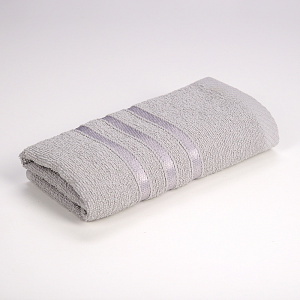 Полотенце махровое 30х60см DINA ME бордюр с 3 полосками серое плотность 380гр/м 100%хлопок 000000000001210280