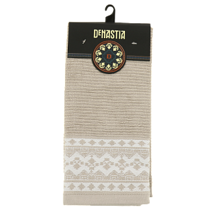 Полотенце кухонное 40x60см DE'NASTIA вельвет бежевый хлопок 000000000001207129