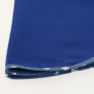 ПолотенцеYELLOW RABBIT вафельное 65Д, синее/Кошечка Джинс,100%хлопок,арт095 000000000001186626