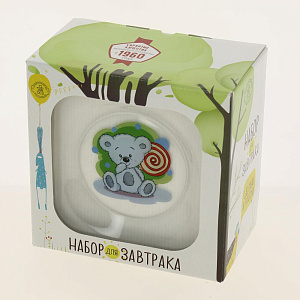 МИШКИ Набор для завтрака 3 предмета ОСЗ стекло 000000000001187842