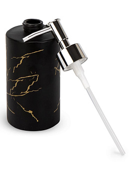 Диспенсер для жидкого мыла 350мл 6х6х19см черный стекло/полипропилен 000000000001229360